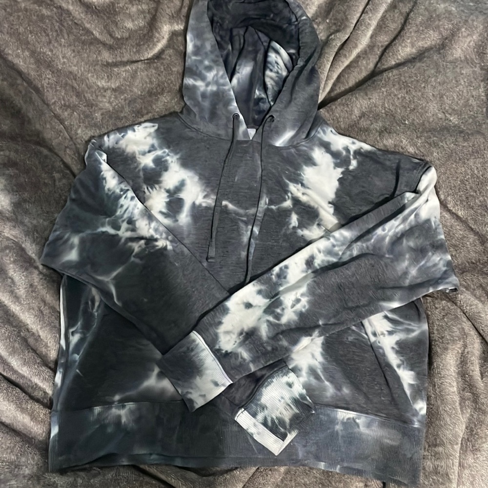 Balance Collection - Grey tie dye, cropped hoodie, size L
